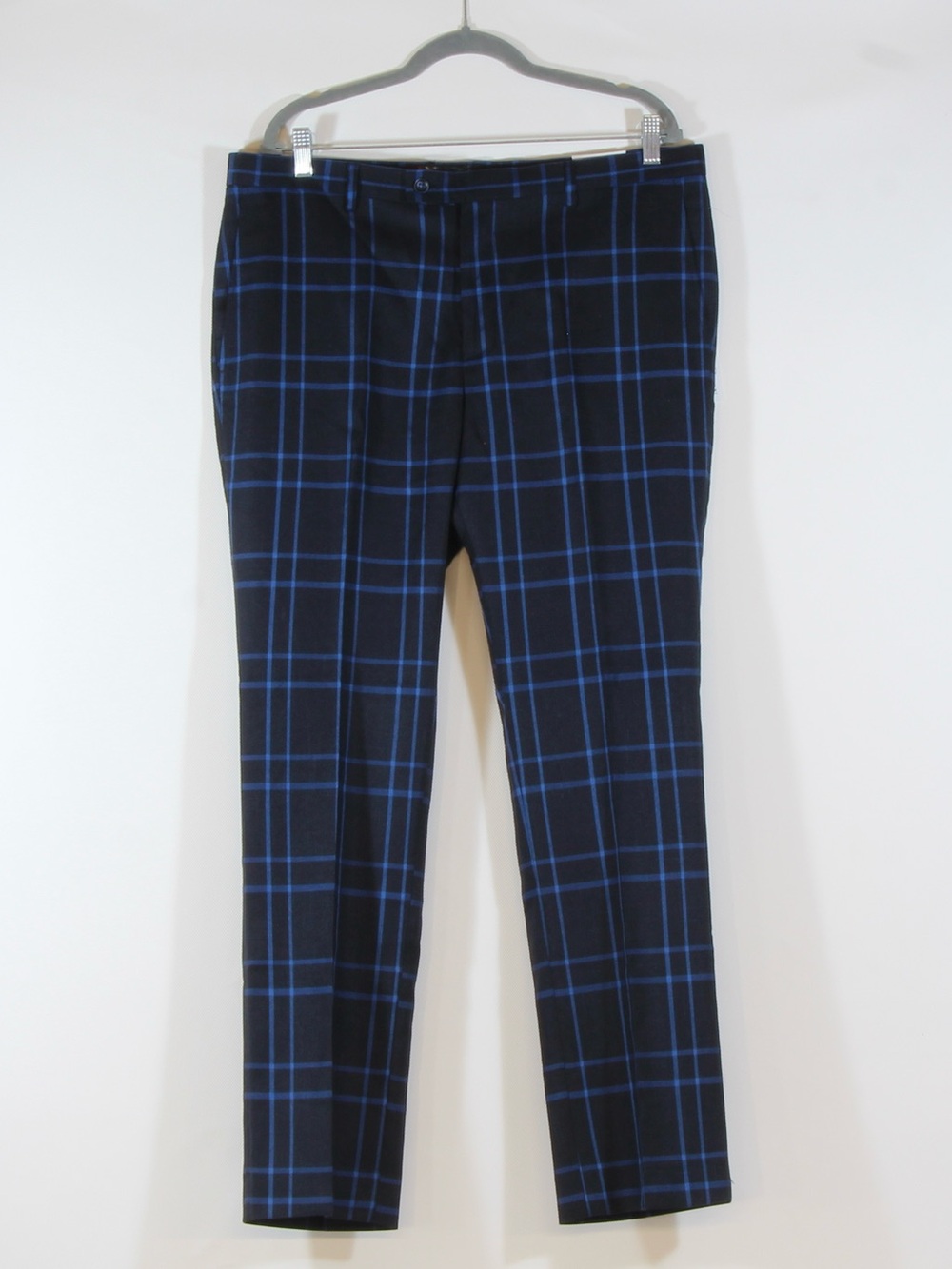 Paisley & Gray Blue Windowpane Slim Fit Dress Pants NWT